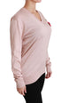 Dolce & Gabbana Pink Floral Embellished Pullover Silk Sweater